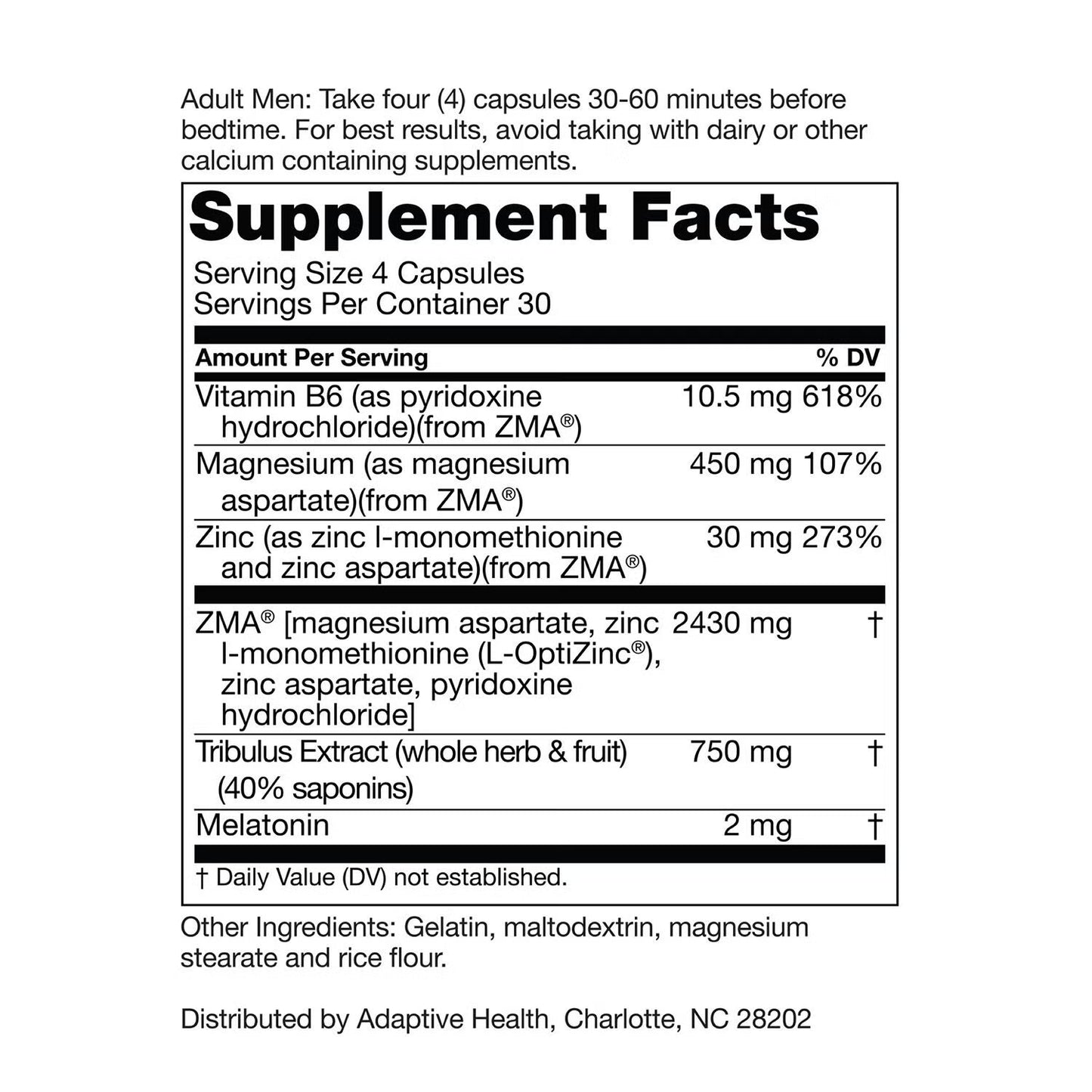 PM ZMA® Testosterone Support - 120 Capsules (30 Servings)