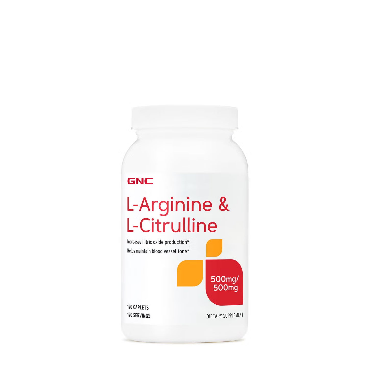 L-Arginine & L-Citrulline 500 mg / 500 mg - 120 Caplets (120 Servings)