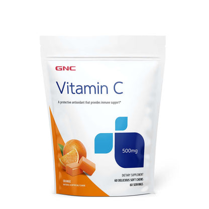 Vitamin C Soft Chews 500mg - Orange - 60 Soft Chews (60 Servings)