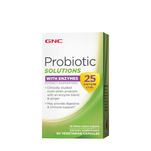 Probiotic Solutions with Enzymes 25 billion CFUs - 60 Capsules (60 Servings)