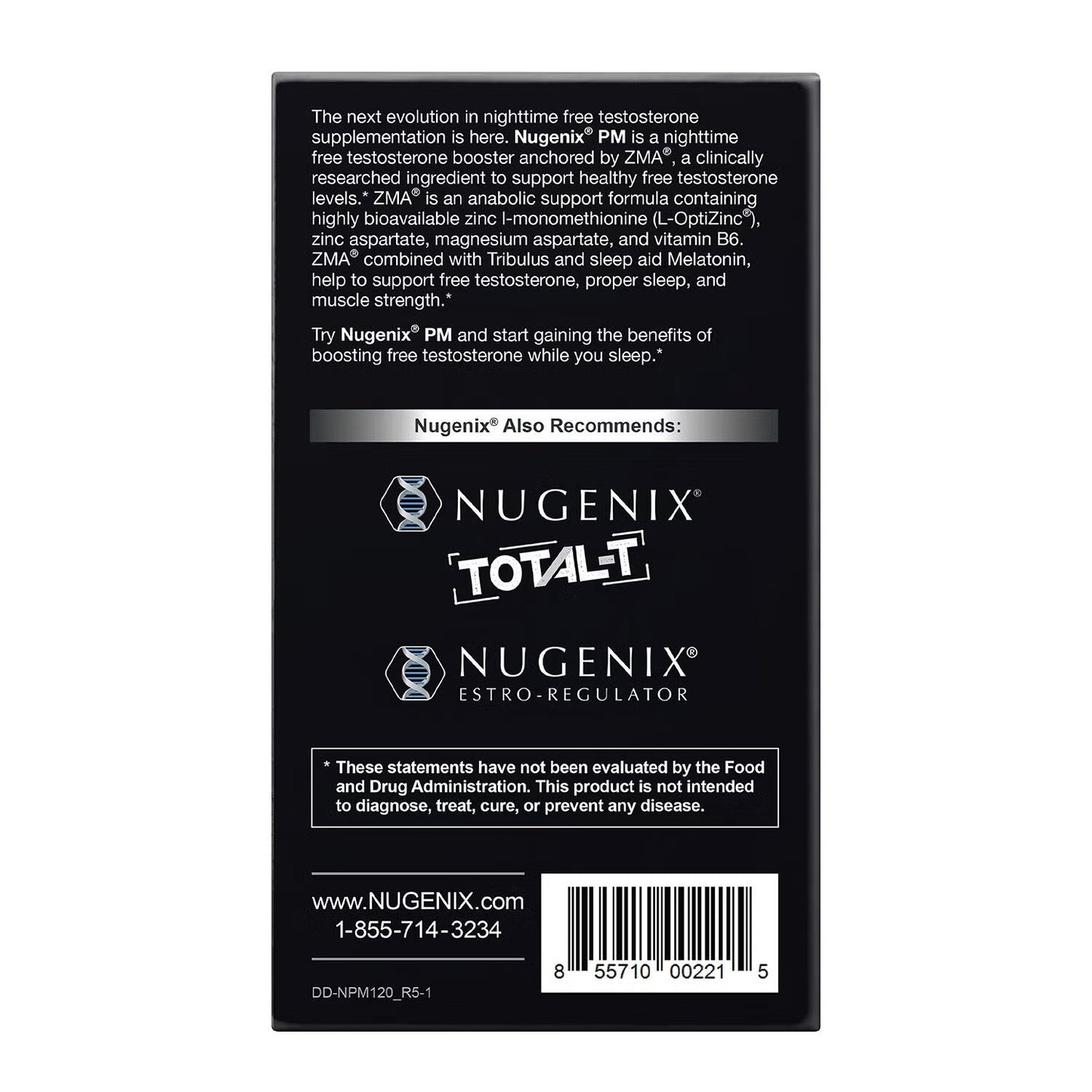 PM ZMA® Testosterone Support - 120 Capsules (30 Servings)