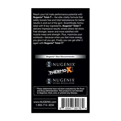 Total-T: Testosterone Boosting Formula - 90 Capsules (30 Servings)