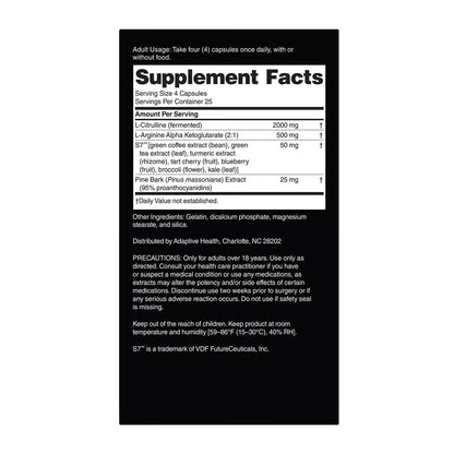 Nitric Oxide Booster - 100 Capsules (25 Servings)