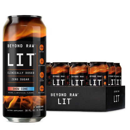 LIT™ On-The-Go Pre-Workout - Watermelon - 16oz. (12 Cans)