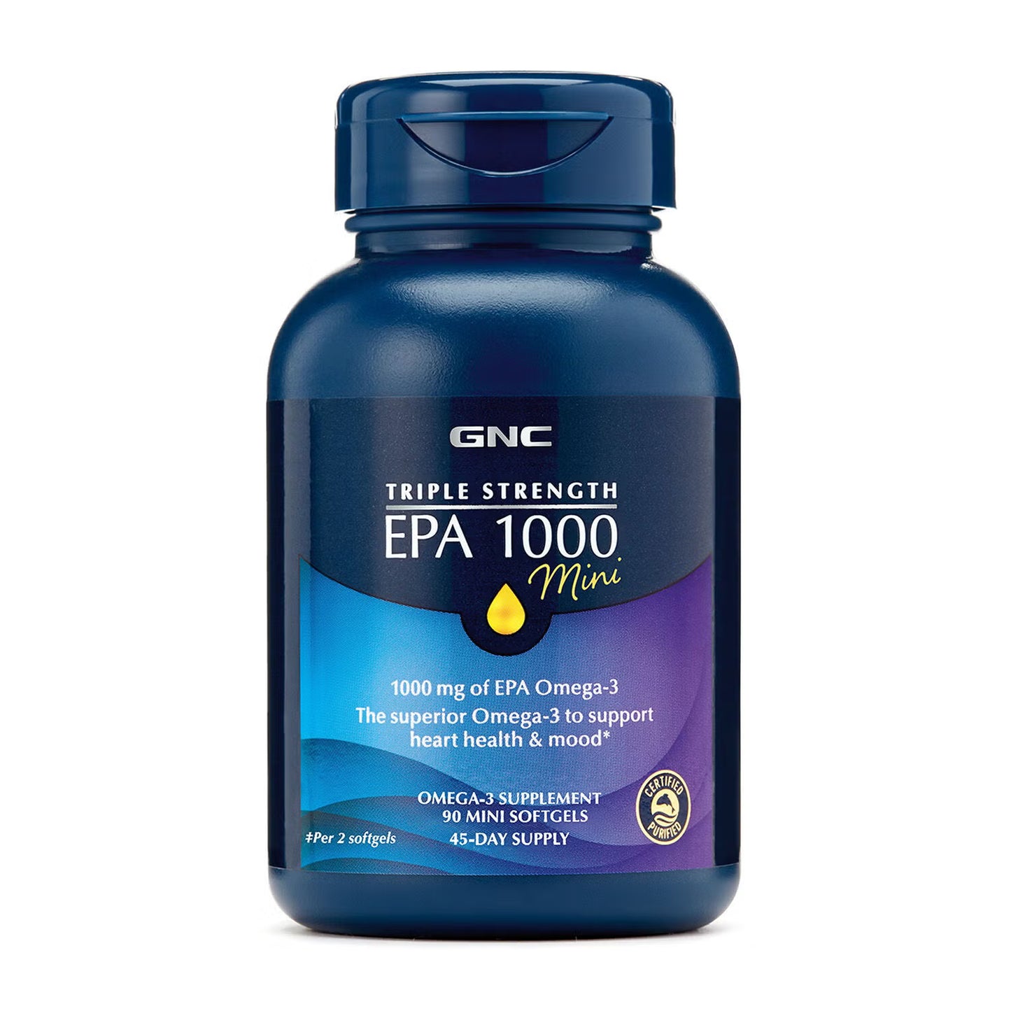 Triple Strength EPA 1000mg - 90 Mini Softgels (45 Servings)